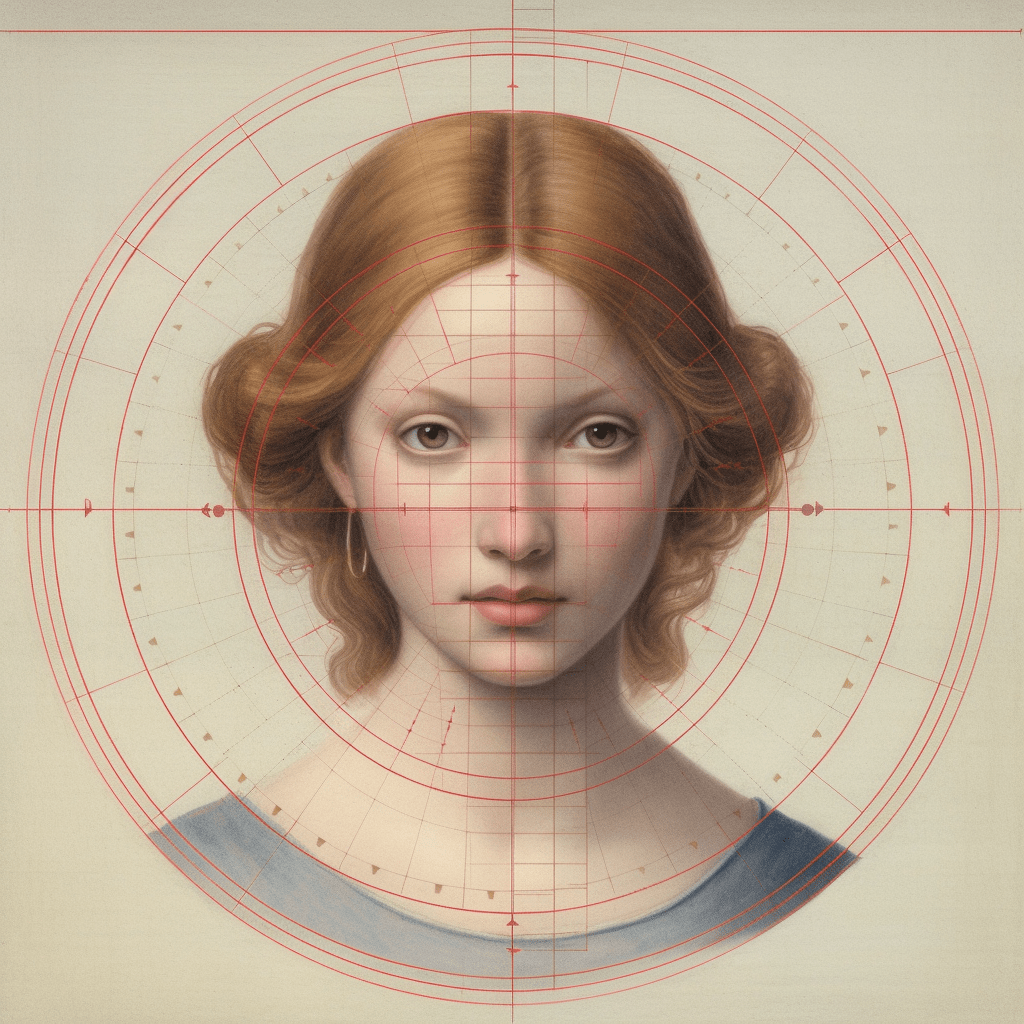The Golden Ratio illustrated on a girl